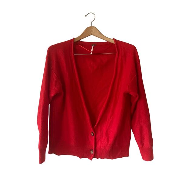 School Boy Cashmere Cardi In Red Size Small - Picture 1 of 9